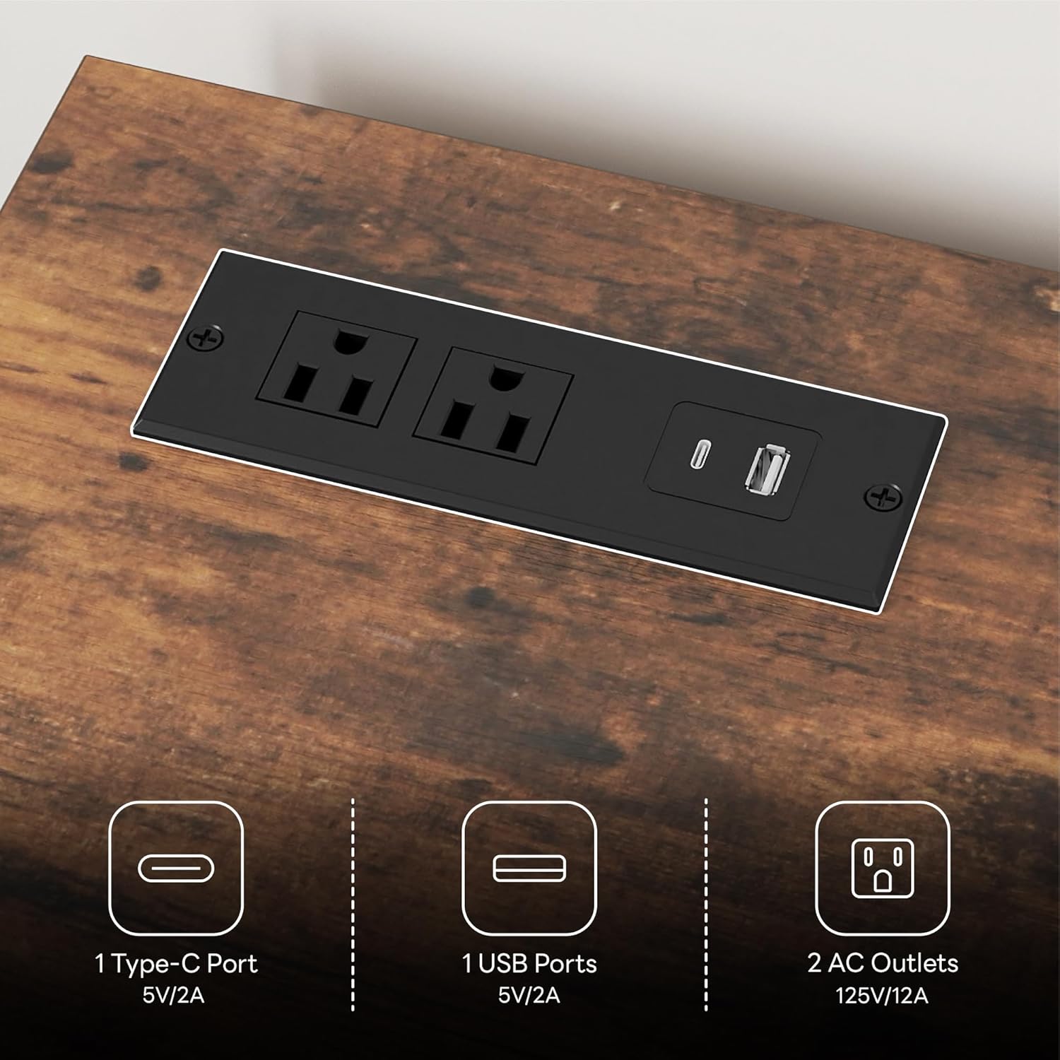 LIKIMIO Wooden 5-Drawer Dresser（43“）