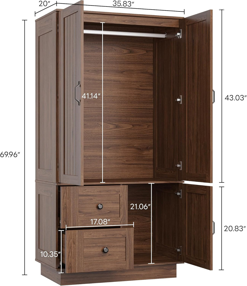 LIKIMIO 70“ Wooden Closet