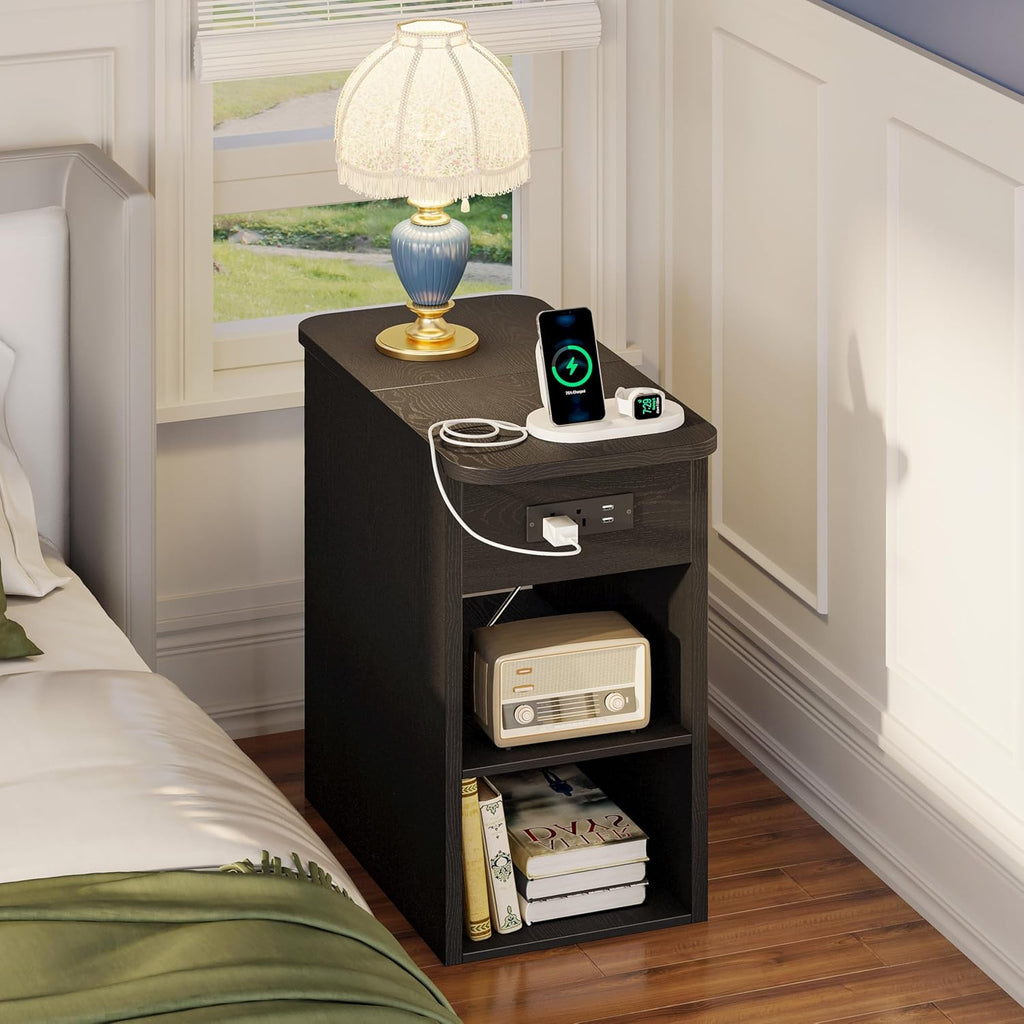 LIKIMIO Flip Storage Nightstand
