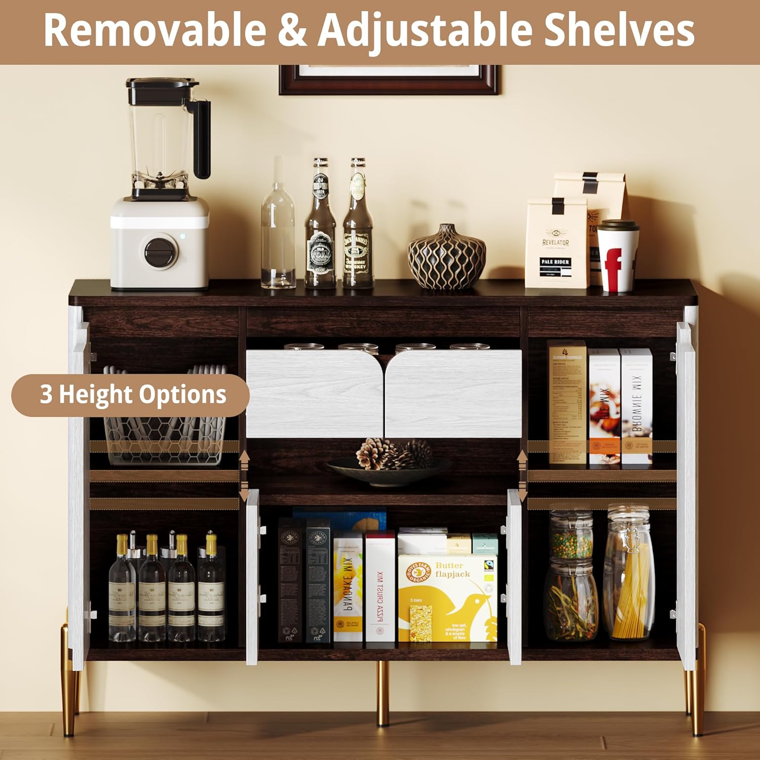 LIKIMIO Mid-Century Modern Storage Cabinets