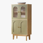 LIKIMIO 4 Doors Bathroom Storage Cabinet, Wooden Floor Cabinet