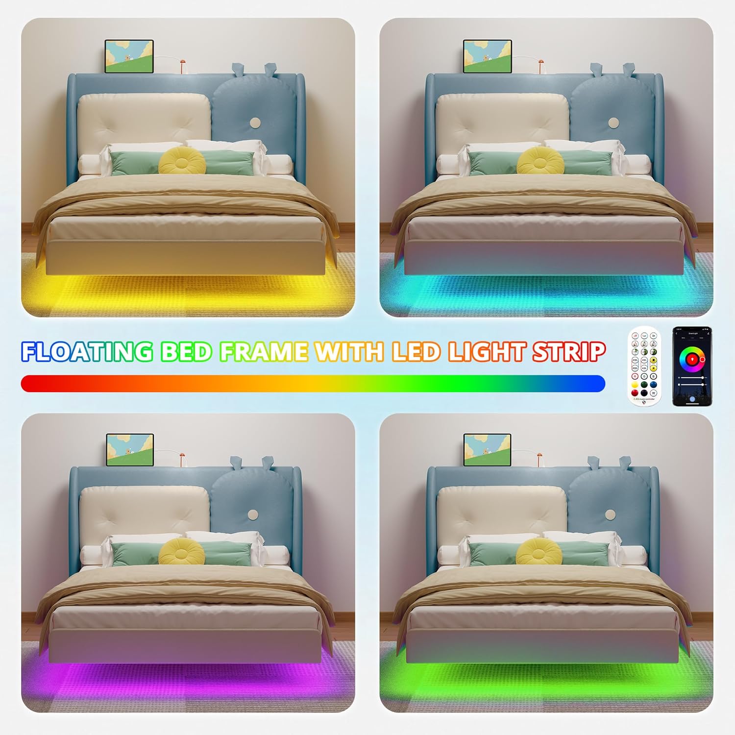 LIKIMIO Floating Bed Frame