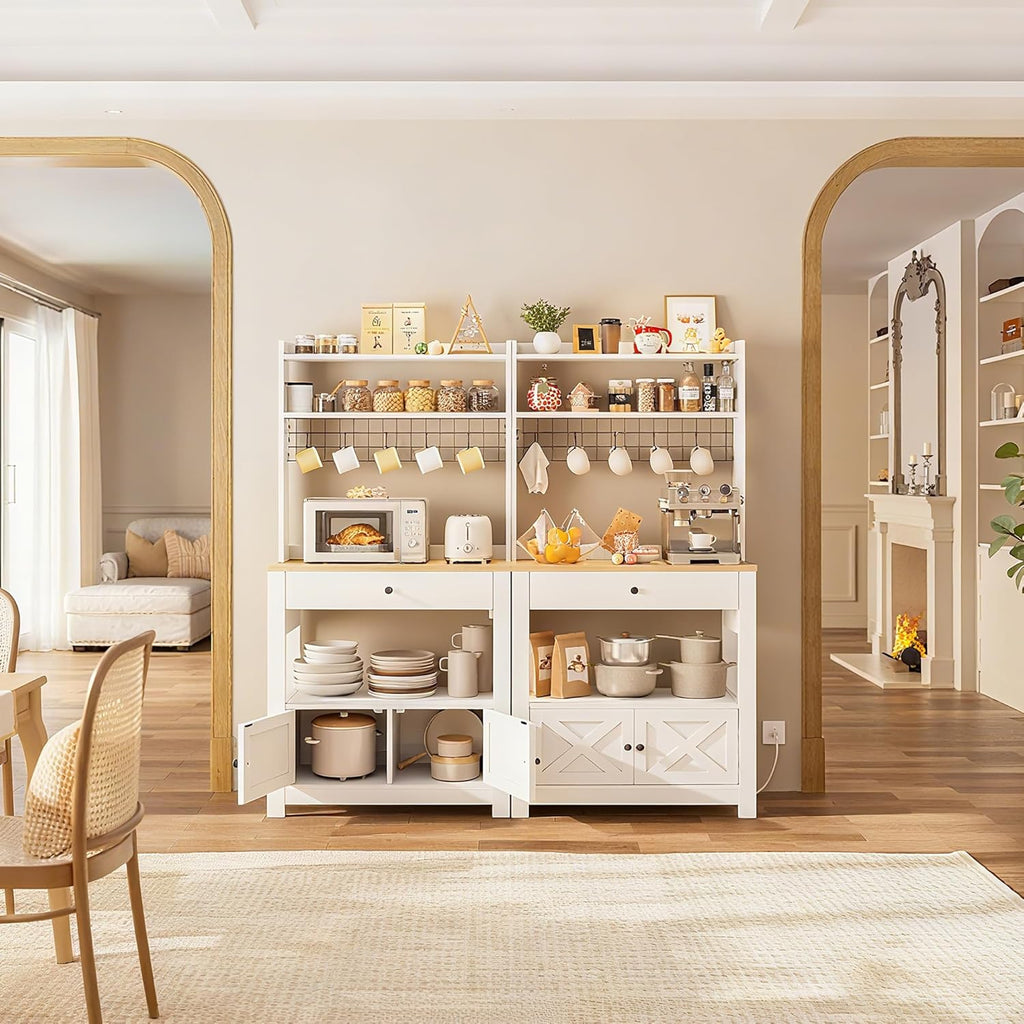 LIKIMIO Farmhouse Style Baker Rack