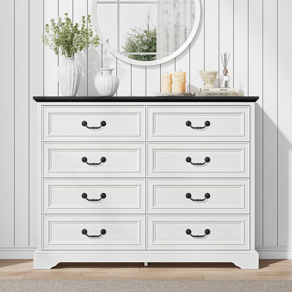 LIKIMIO Wooden 8-drawer Dresser（52"）