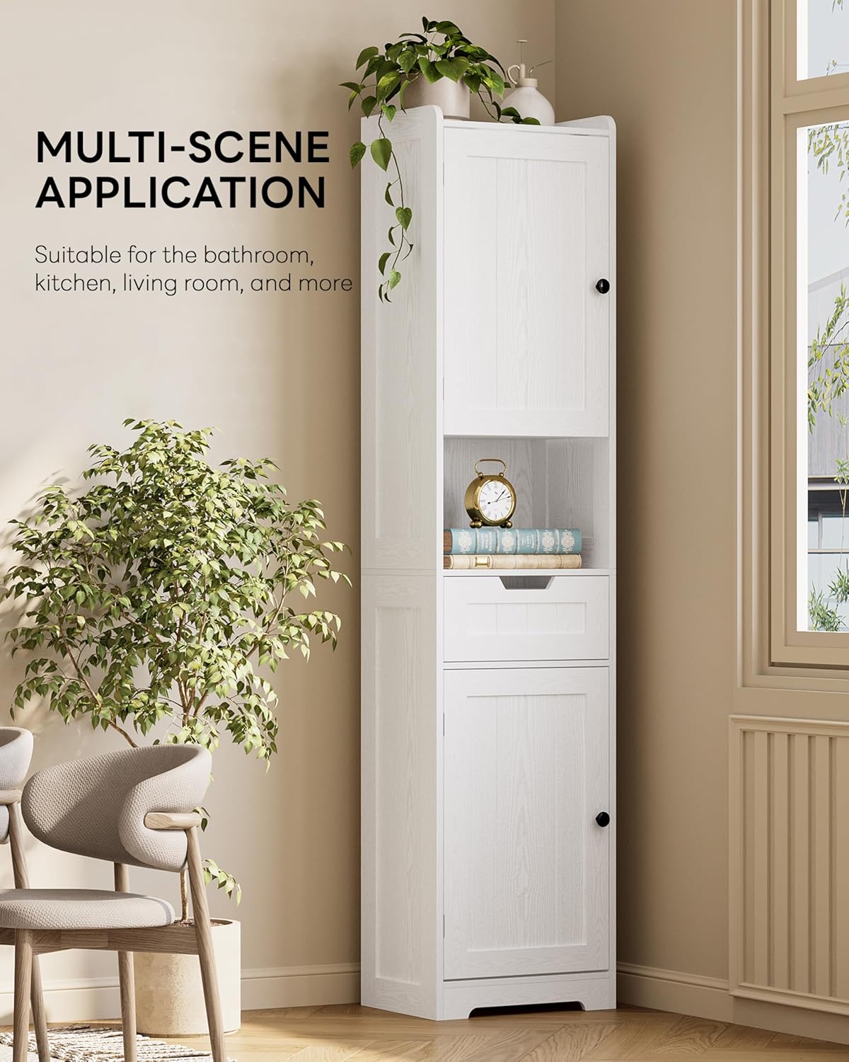 LIKIMIO Slim Freestanding Storage Cabinet（68"）