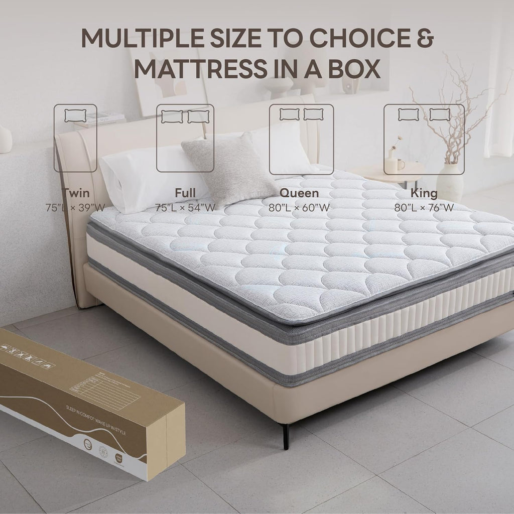 LIKIMIO Tiger Mouth Style Spring Knitted Mattress（CertiPUR-US Certified）