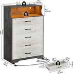 LIKIMIO LED Wooden Tallboy (48.4")