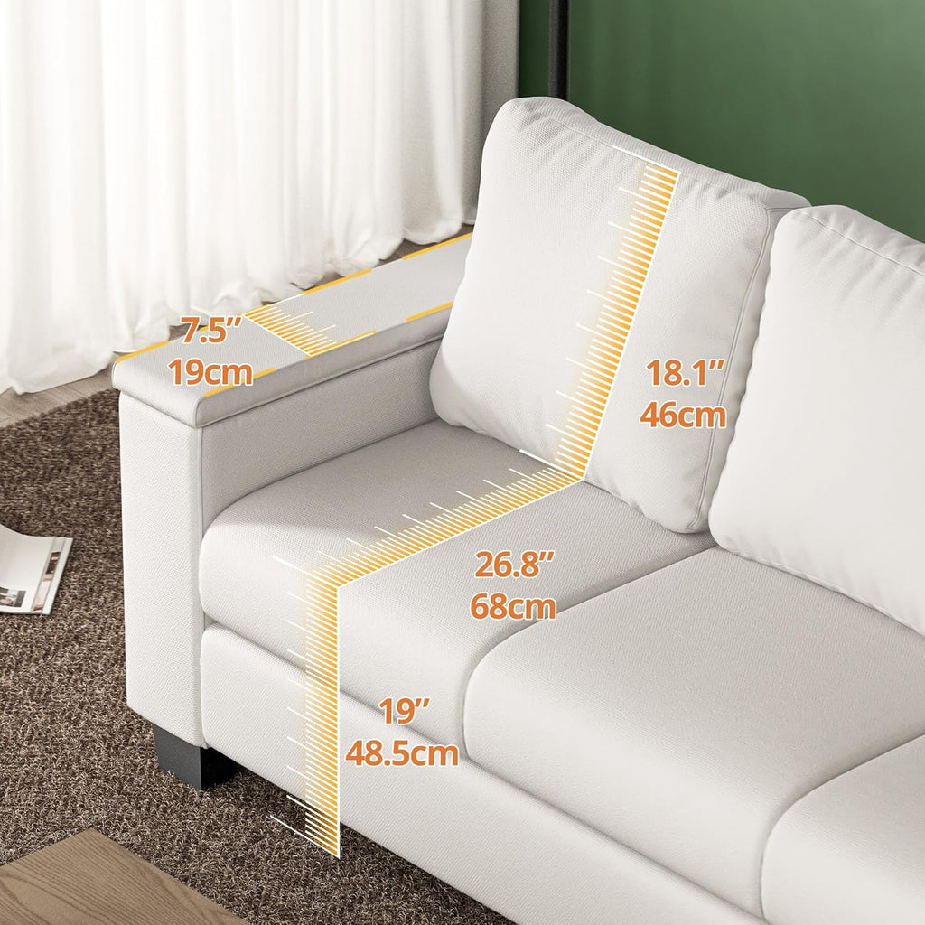 LIKIMIO Storage Wide Armrest Sofa