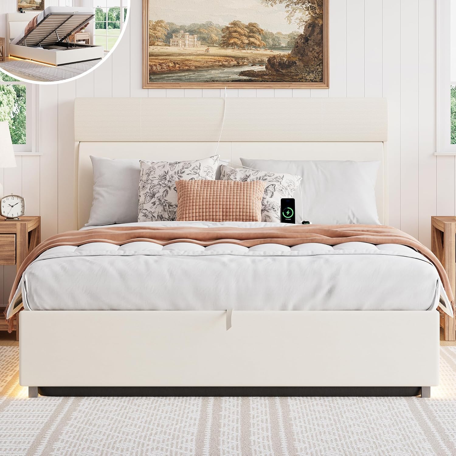 LIKIMIO Liftable Storage Bed Frame