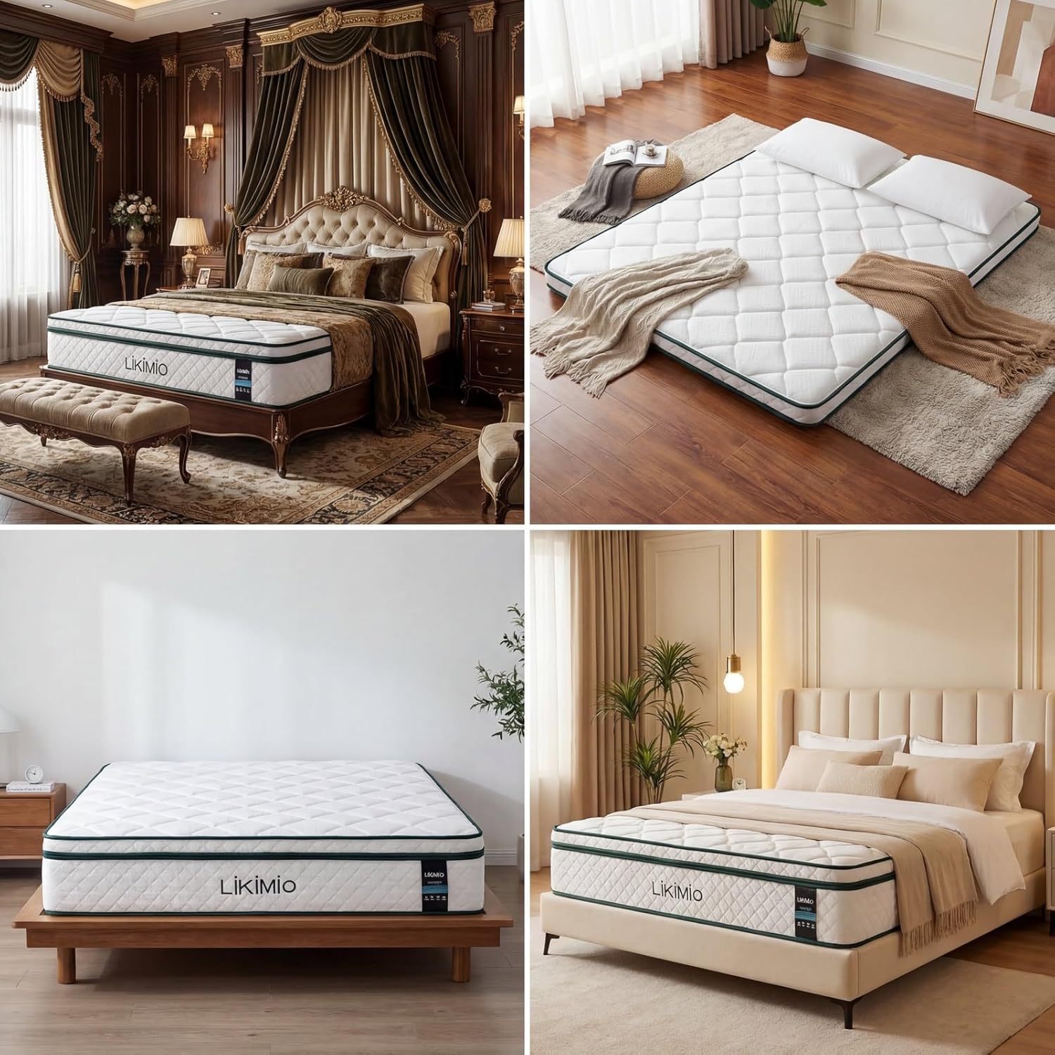 LIKIMIO 12 Inch Memory Foam Mattress, Oeko-TEX & CertiPUR-US Certified