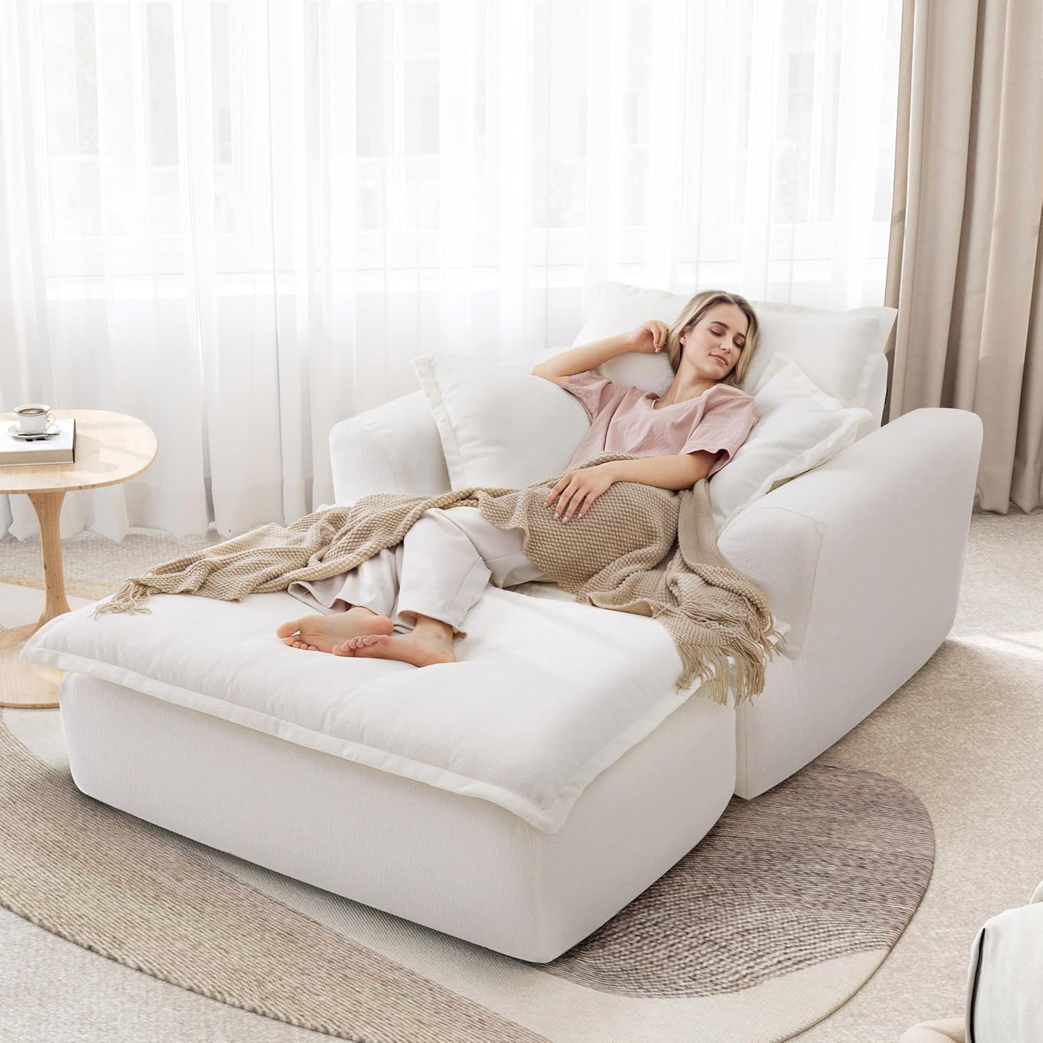 LIKIMIO Chenille Upholstered Sofa Bed（50”）