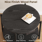 LIKIMIO 2-Tier Round End Table （23.6”）