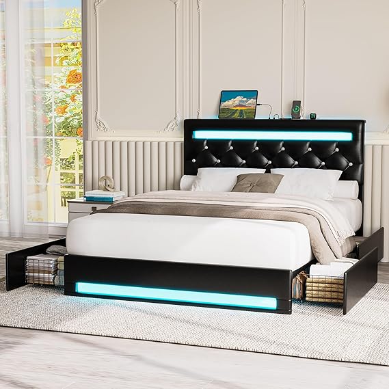 LIKIMIO PU Leather Bed