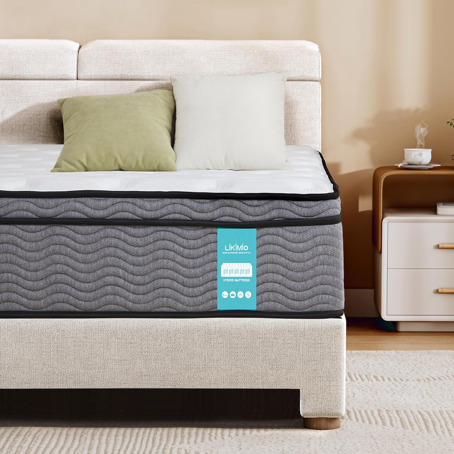 LIKIMIO Knitted Fabric Memory Foam Mattress (CertiPUR-US Certified)