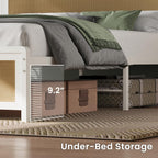 LIKIMIO Modern Rattan Bed Frame