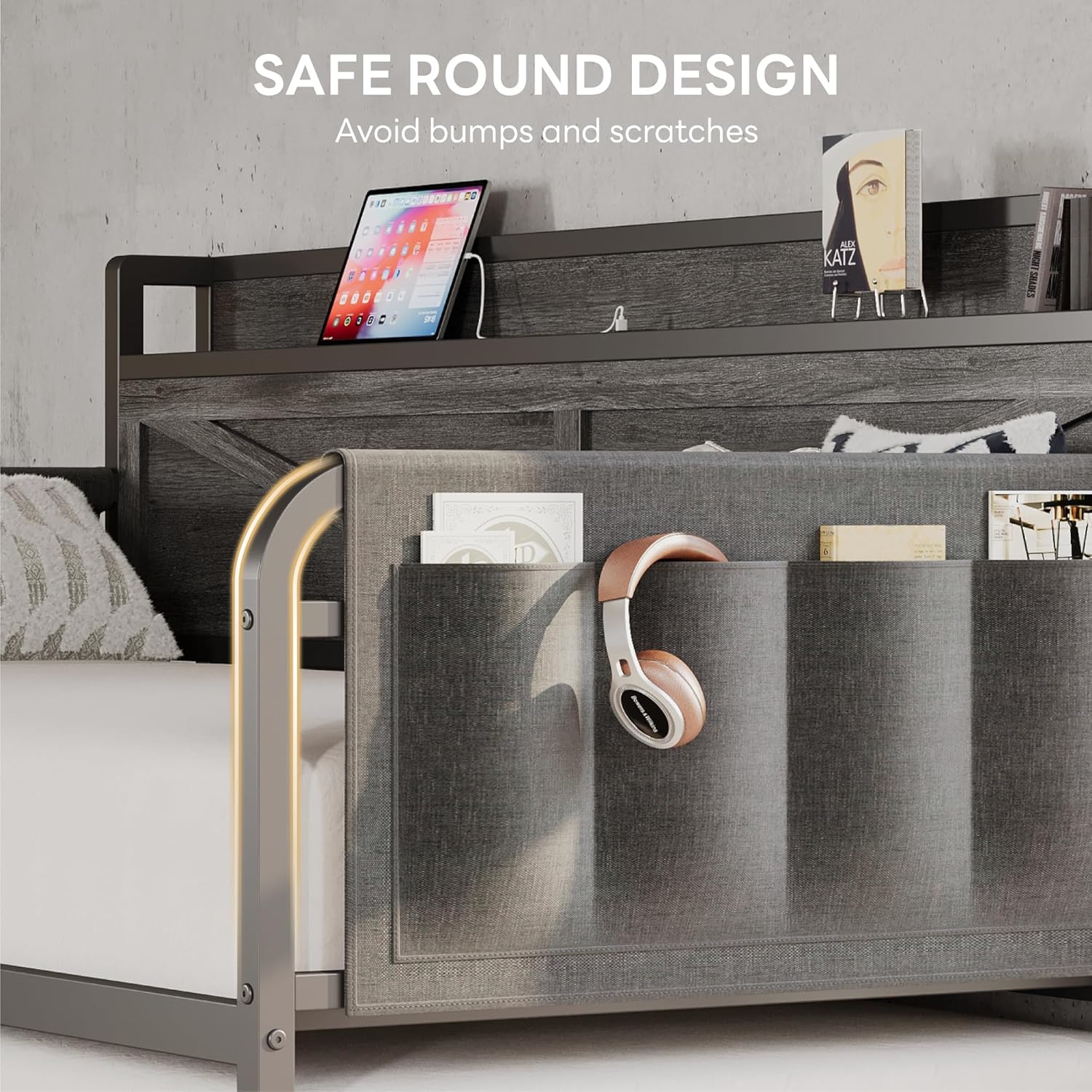 LIKIMIO Trundle Sofa Bed Frame