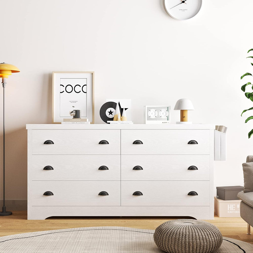 LIKIMIO 6-Drawer MDF Board Dresser (31.5")
