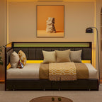 LIKIMIO Leather Corner Bed