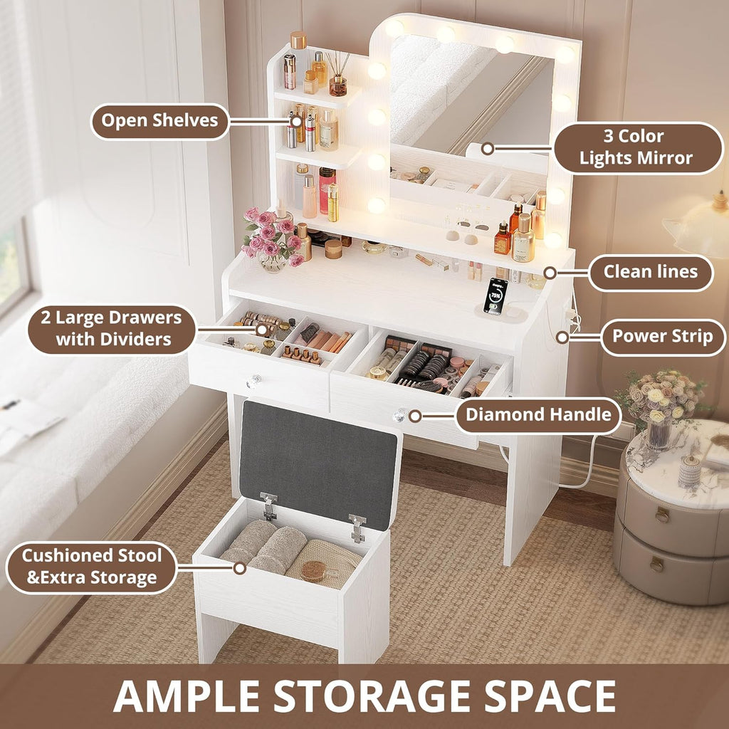 LIKIMIO Adjustable Lighting Vanity Set