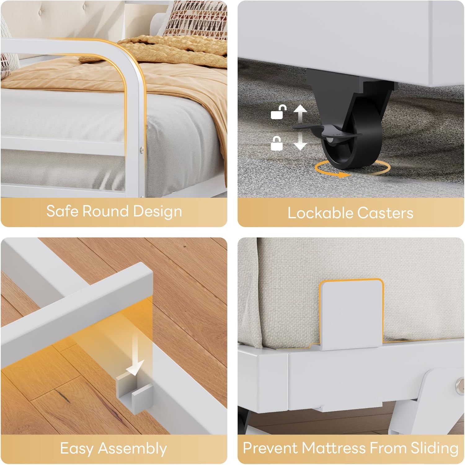 LIKIMIO Storage Sofa Bed on Casters