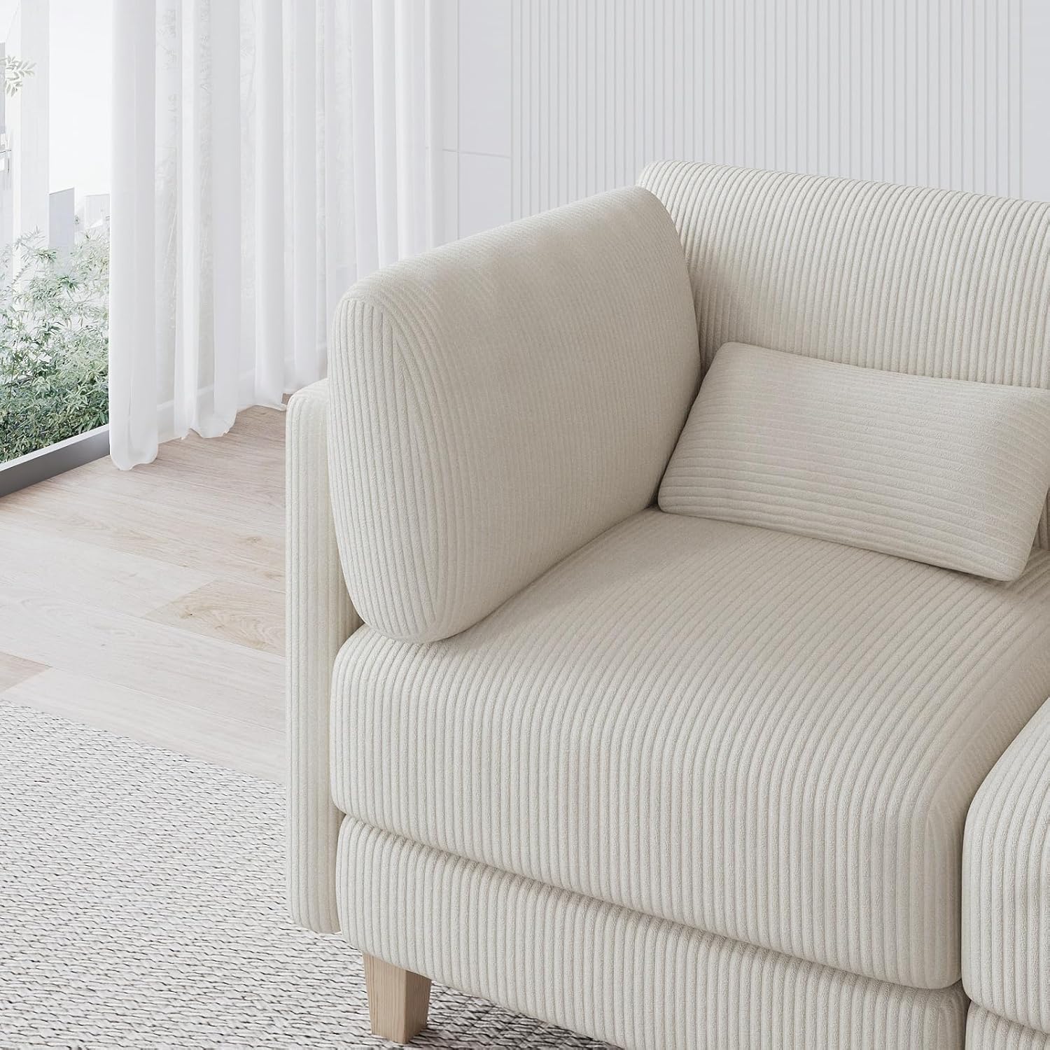 LIKIMIO 91.1" L-Shaped Sectional Sofa