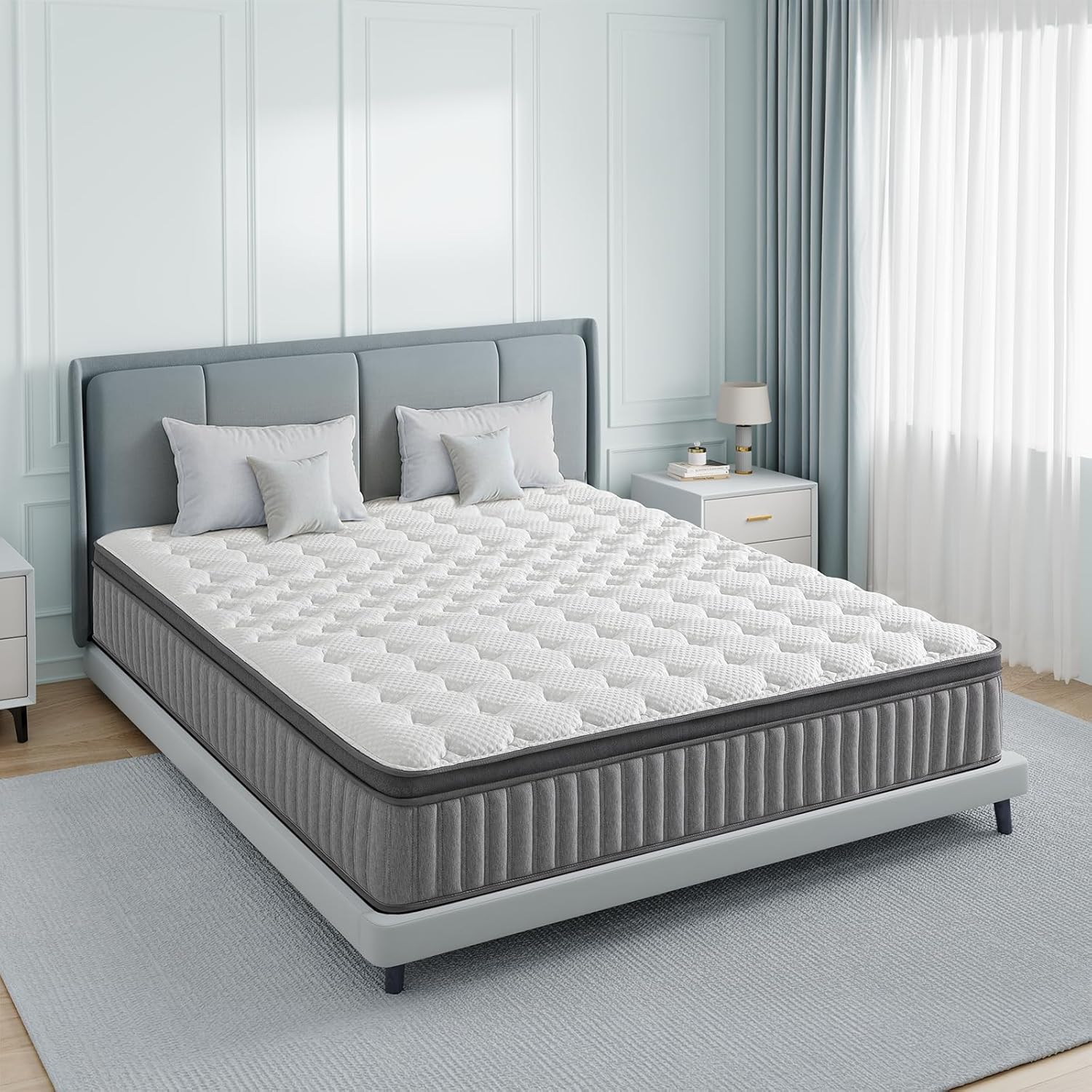 LIKIMIO LIKIMIO Ice Silk Fabric Memory Foam Mattress（CertiPUR-US Certified）