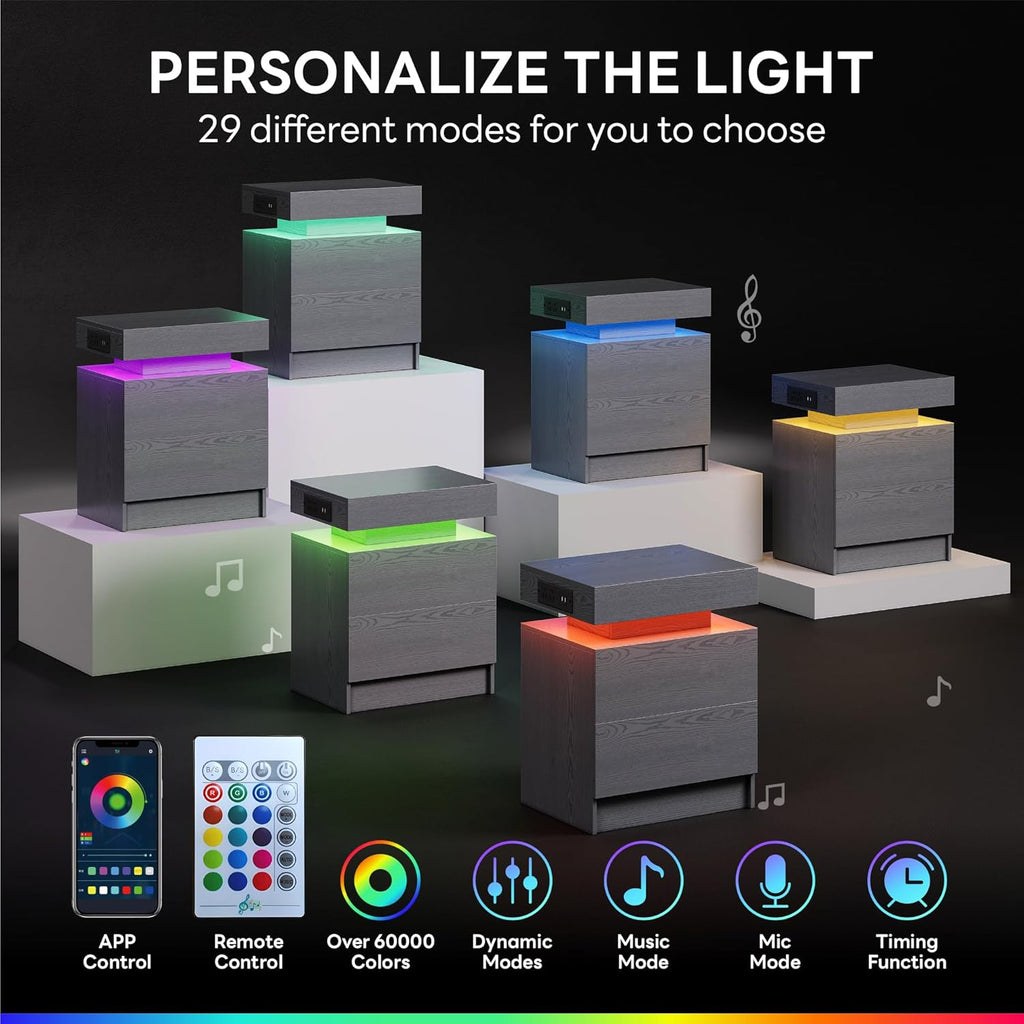 LIKIMIO LED Socket Nightstand