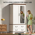 LIKIMIO Armoire Hangjing Rod Closet（70.1“）