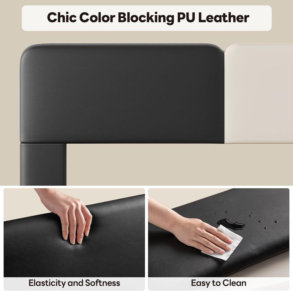 LIKIMIO Leather Corner Bed