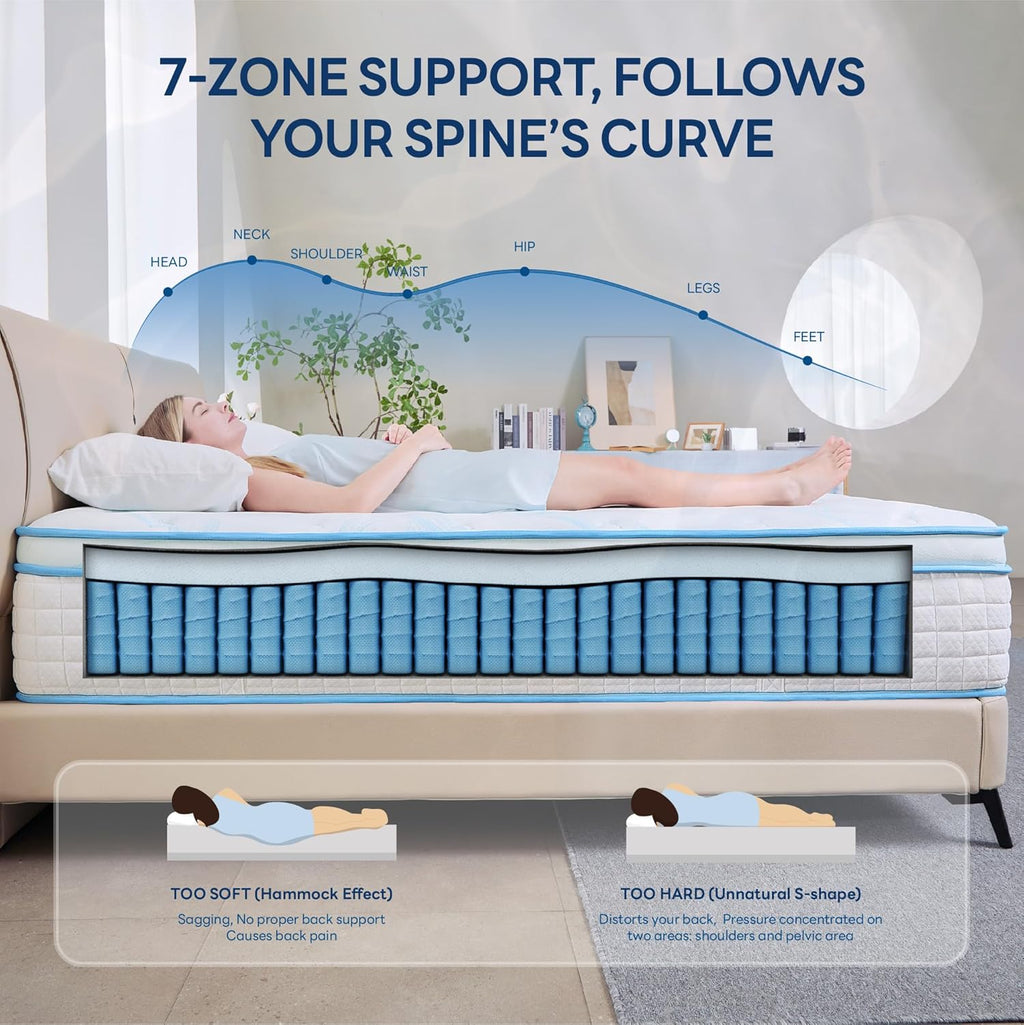 LIKIMIO Gel Memory Foam with Cooling Tech Mattress（Oeko-TEX & CertiPUR-US Standards & Made in Singapore）