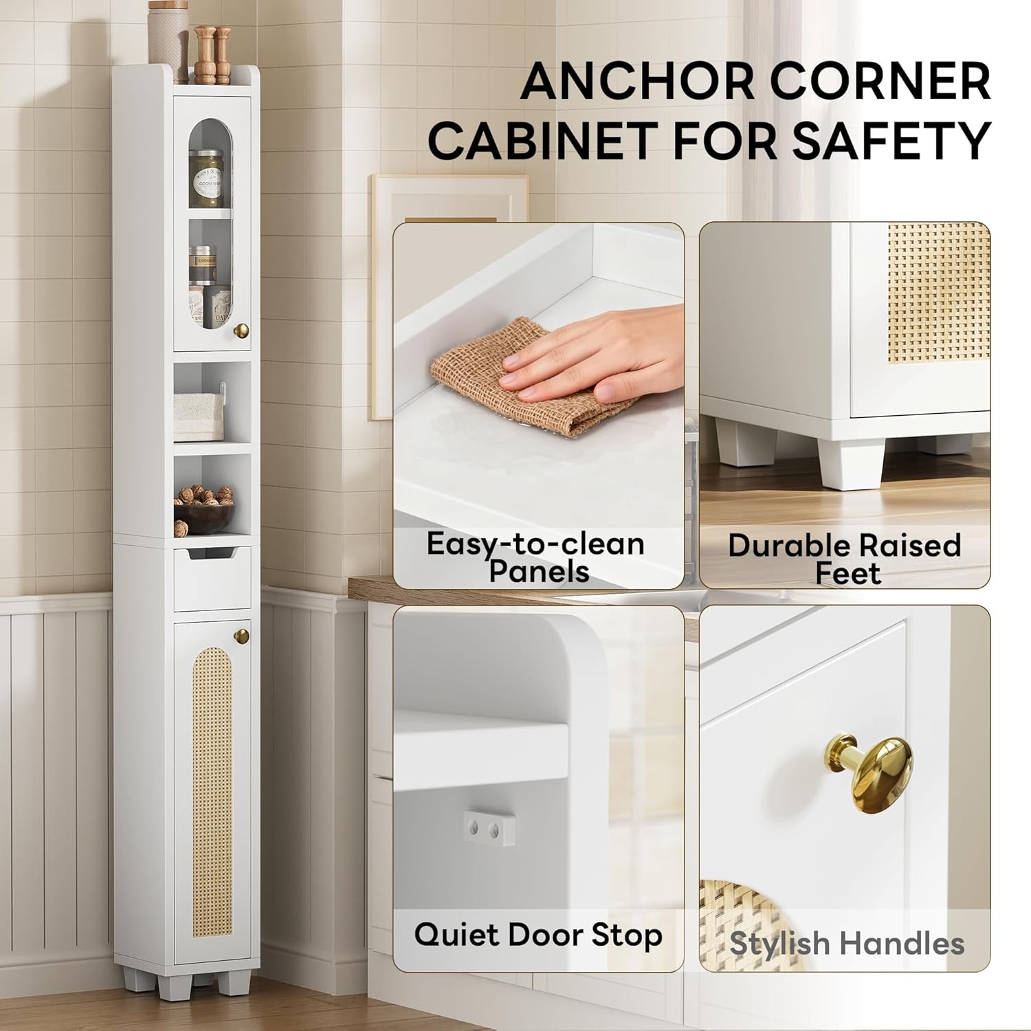 LIKIMIO Slim Standalone Storage Cabinet（69“）