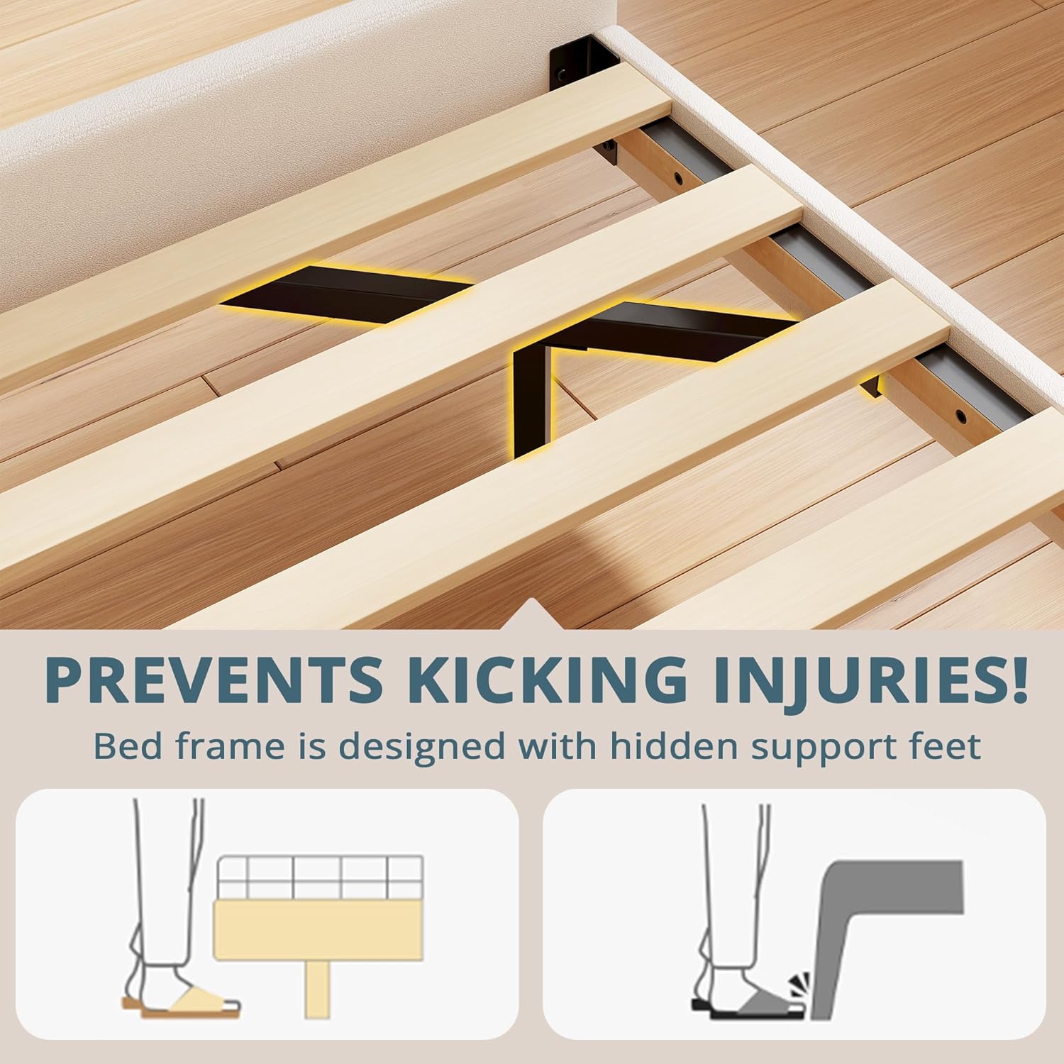 LIKIMIO Floating Bed Frame