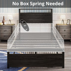 LIKIMIO Drawers and Storage Sockets Bed Frame