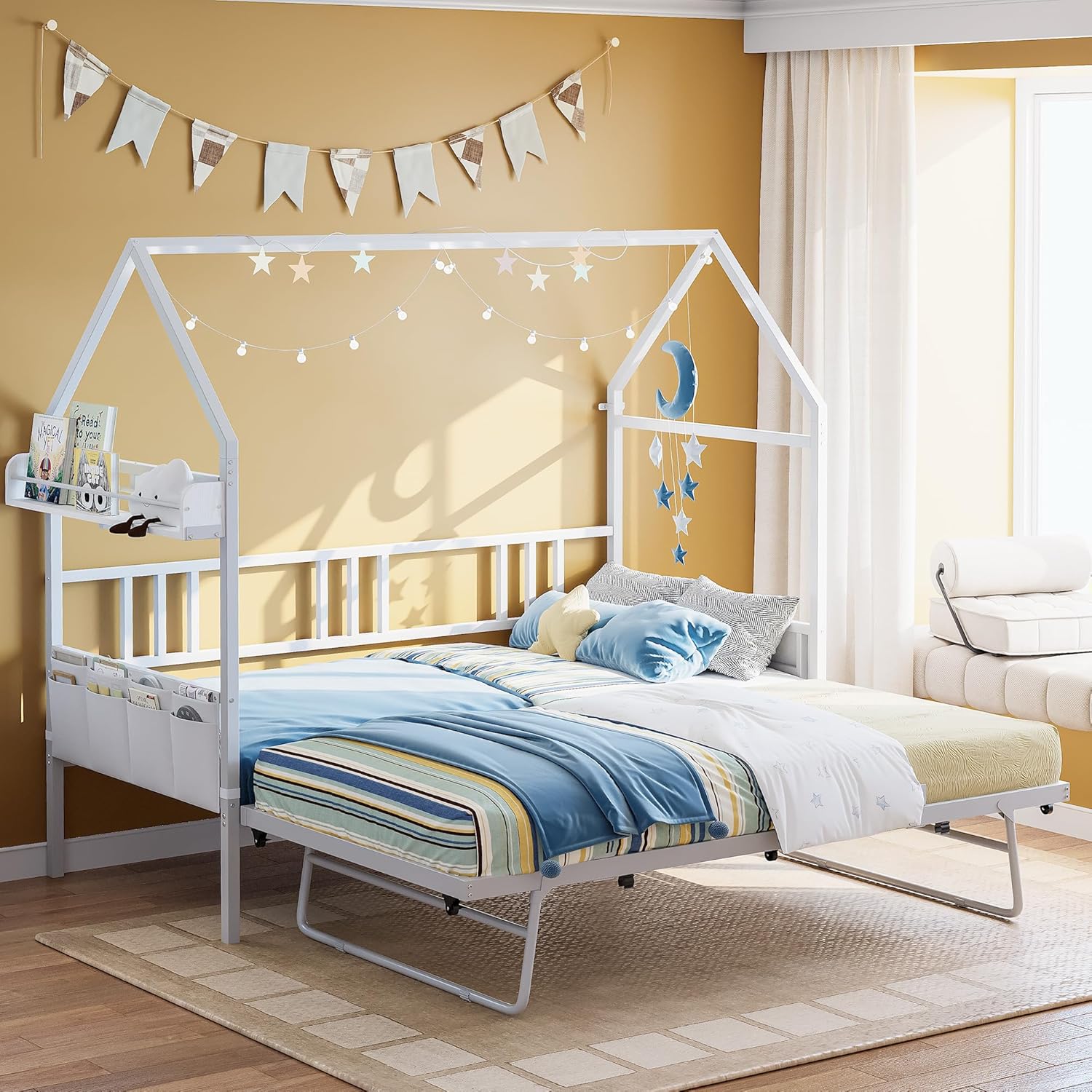 LIKIMIO Daybed with Pop Up Trundle