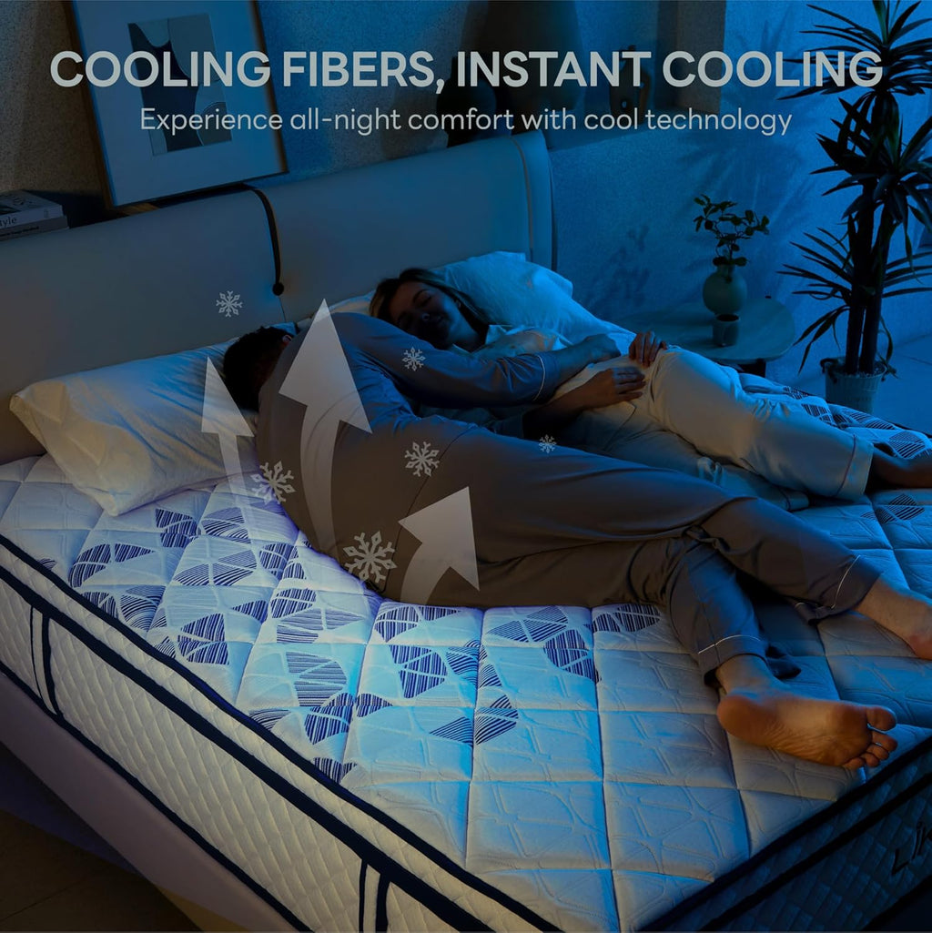 LIKIMIO Cooling Gel Memory Foam Blend Mattress - Oeko-TEX Certified
