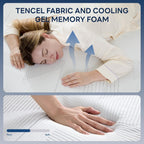 LIKIMIO Twin Gel Memory Foam Mattress with Tencel Fabric, CertiPUR-US Certified