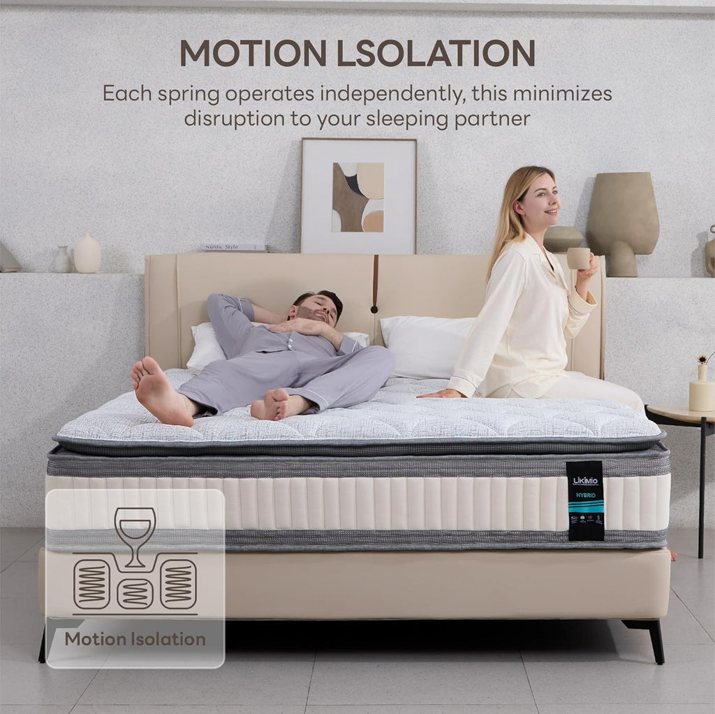 LIKIMIO Tiger Mouth Style Spring Knitted Mattress（CertiPUR-US Certified）