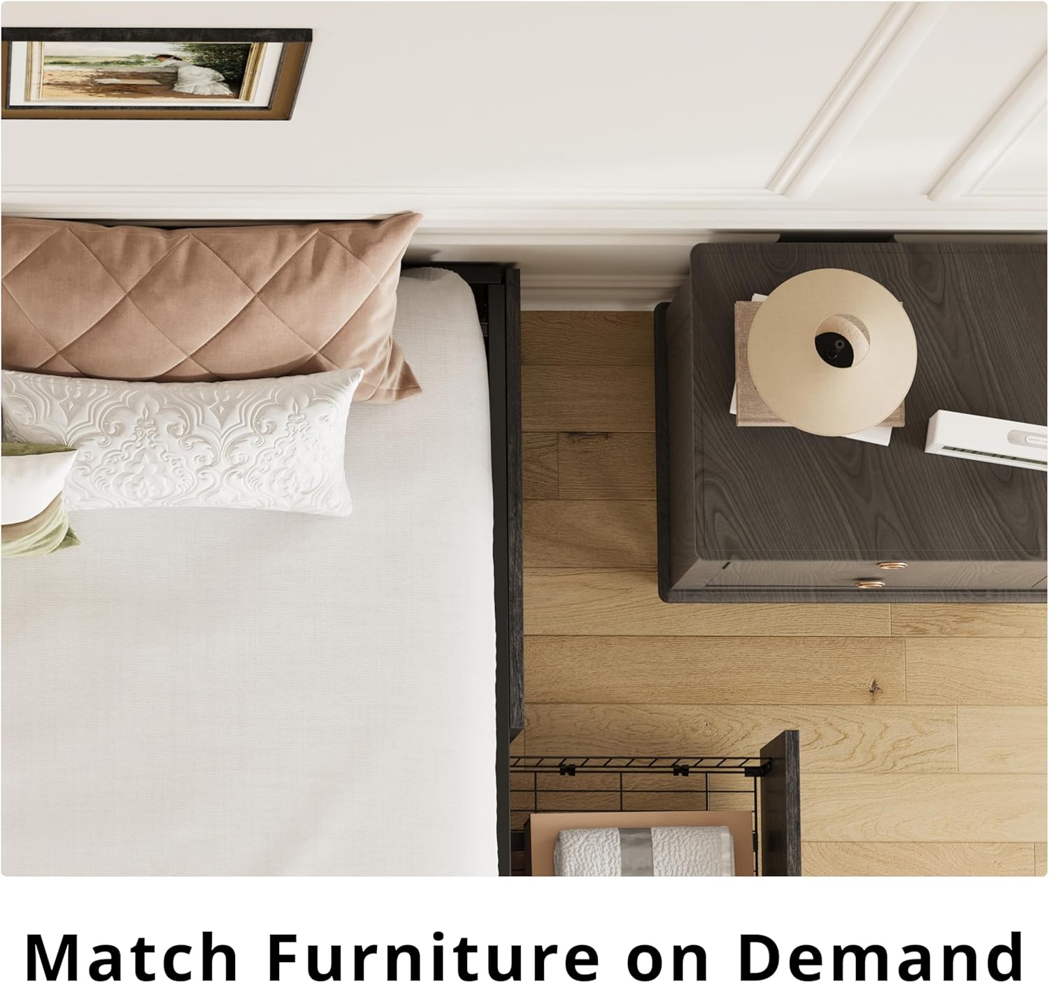 LIKIMIO Metal Bed Frame with Storage