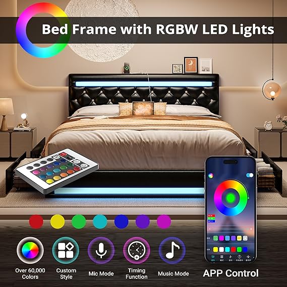 LIKIMIO PU Leather Bed