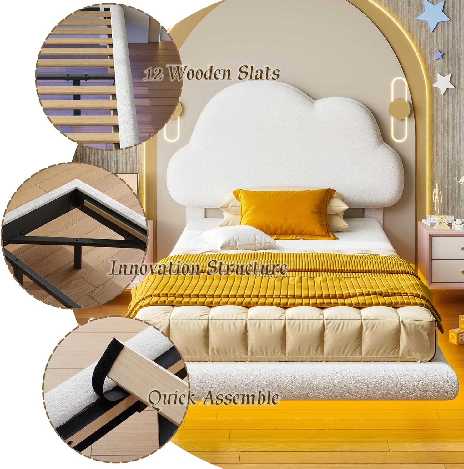 LIKIMIO Floating Bed Frame