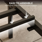 LIKIMIO Wood Grain Bed Frame