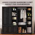 LIKIMIO Armoire Wooden Wardrobe Closet (70")