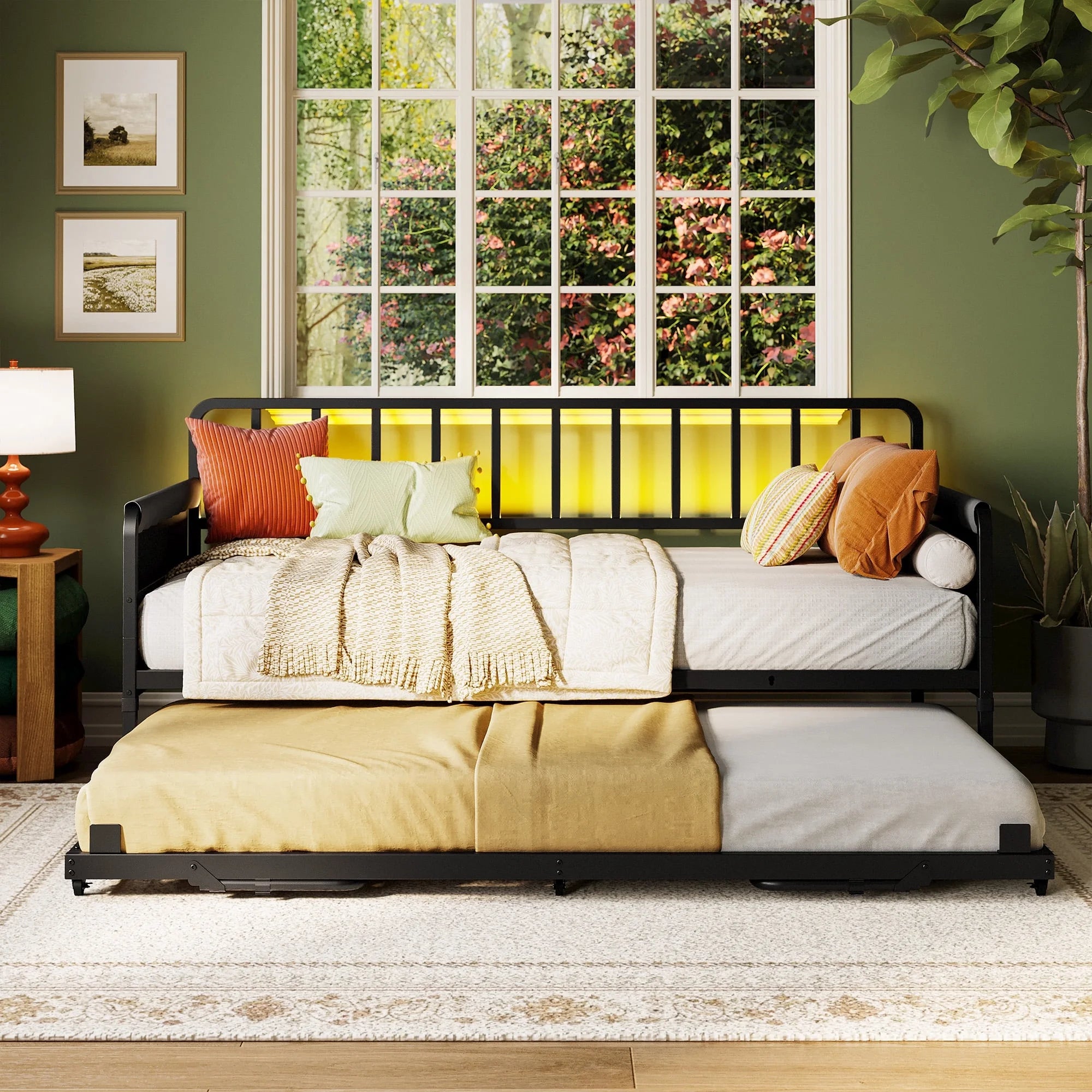 LIKIMIO Industrial Retro Style Multifunctional Sofa Bed