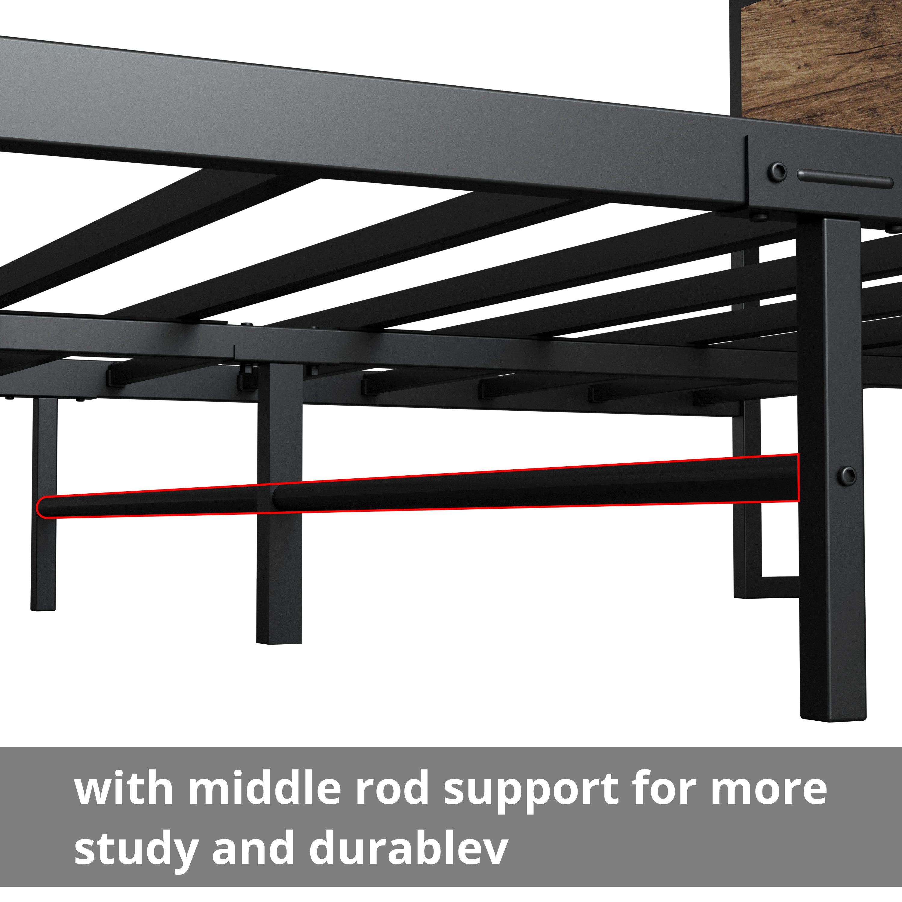 LIKIMIO Bookshelf Bed Frame
