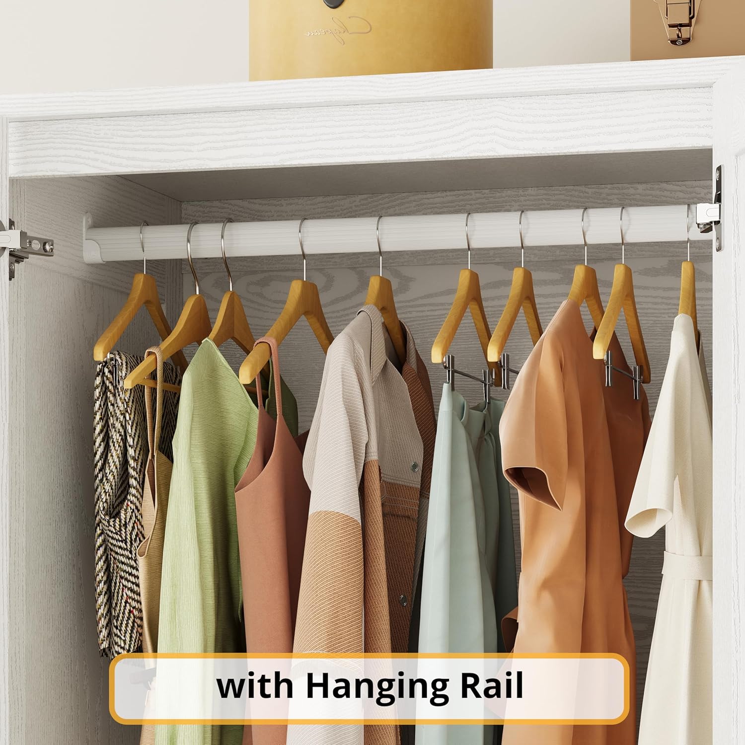 LIKIMIO Armoire Wooden Wardrobe Closet (70")