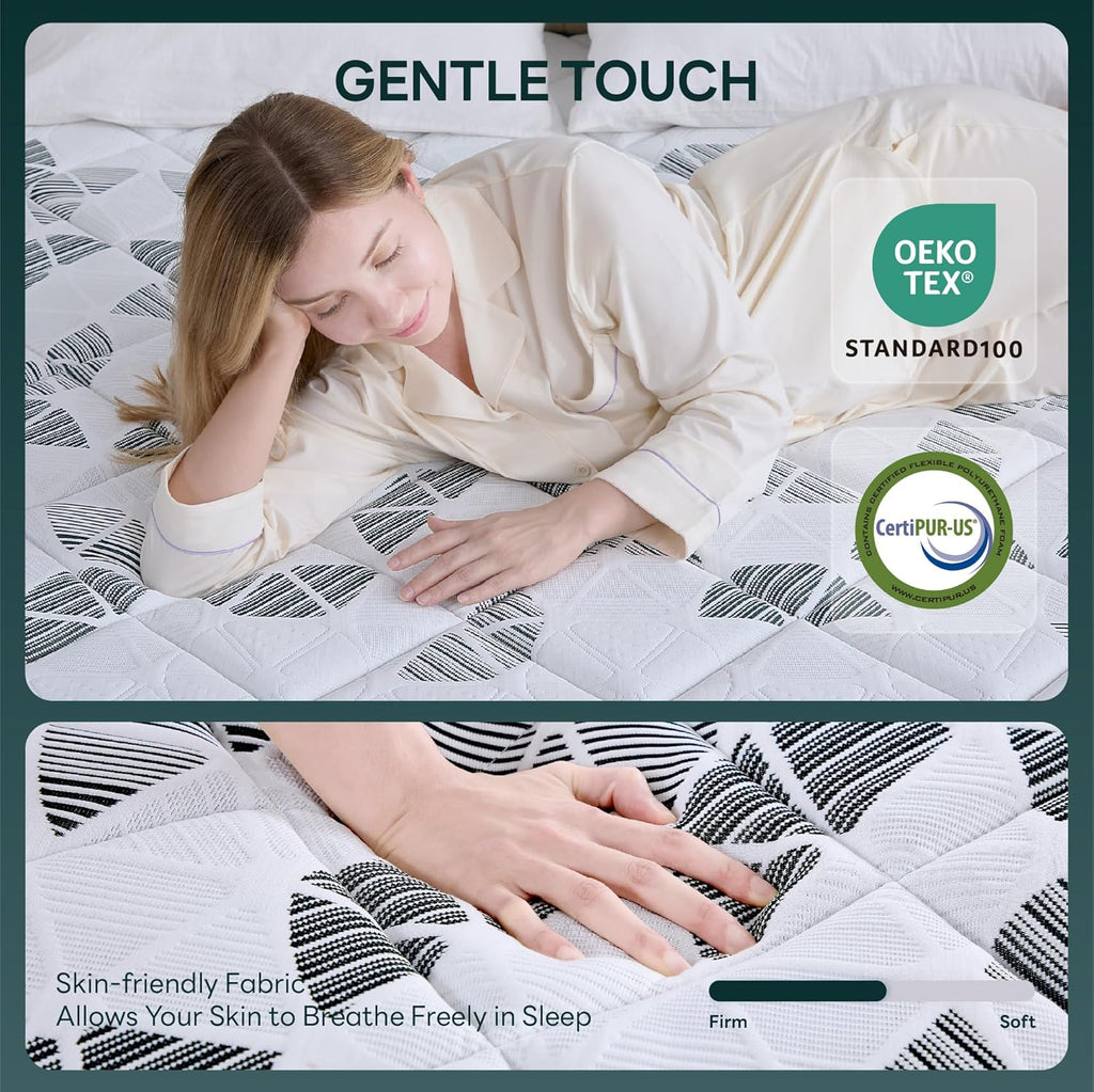 LIKIMIO Cooling Gel Memory Foam Blend Mattress - Oeko-TEX Certified