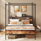LIKIMIO Multifunctional Four-Post Bed Frame