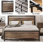 LIKIMIO Walnut Bed Frame