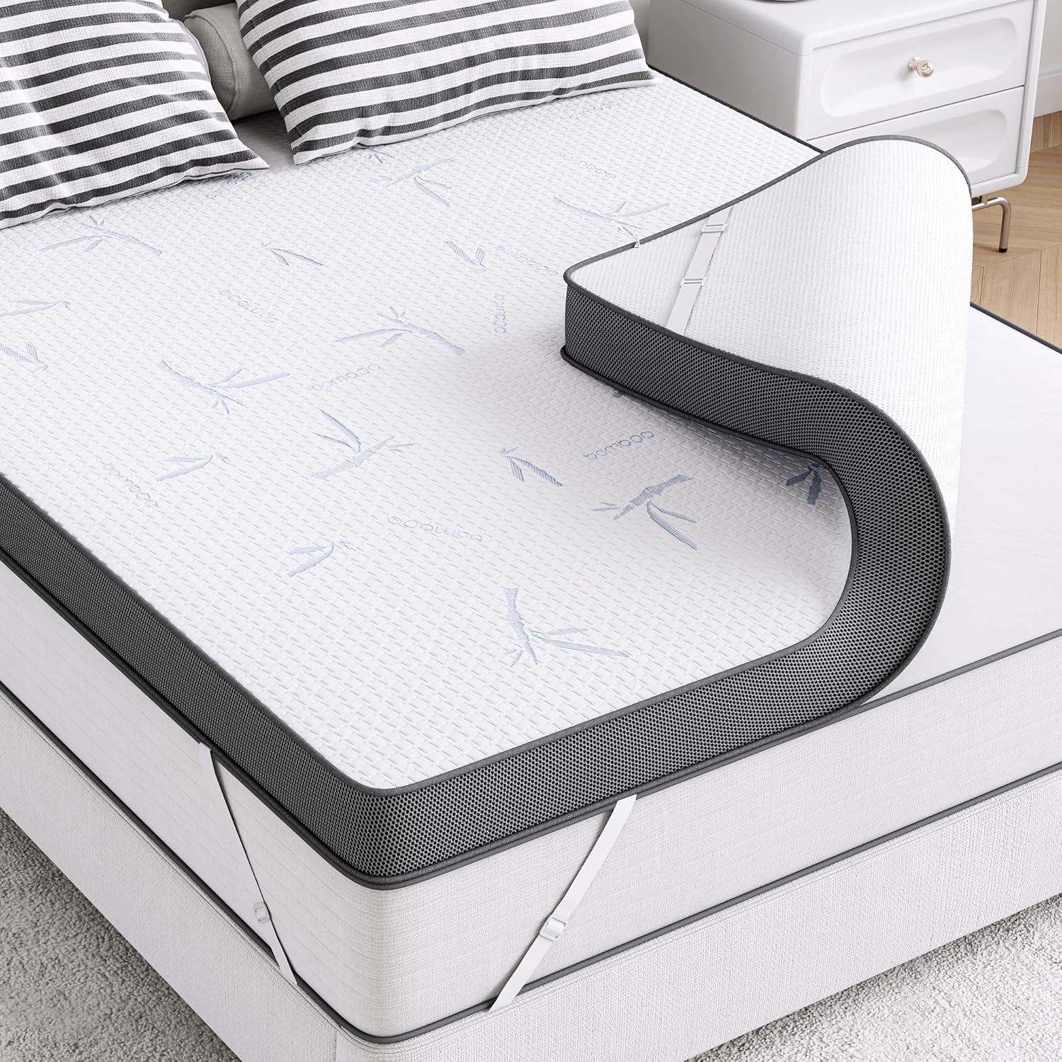 LIKIMIO Gel Breathable Memory Mattress Topper （CertiPUR-US Certified）