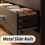 LIKIMIO LED & Power Strip Dresser 6-Drawer (59")